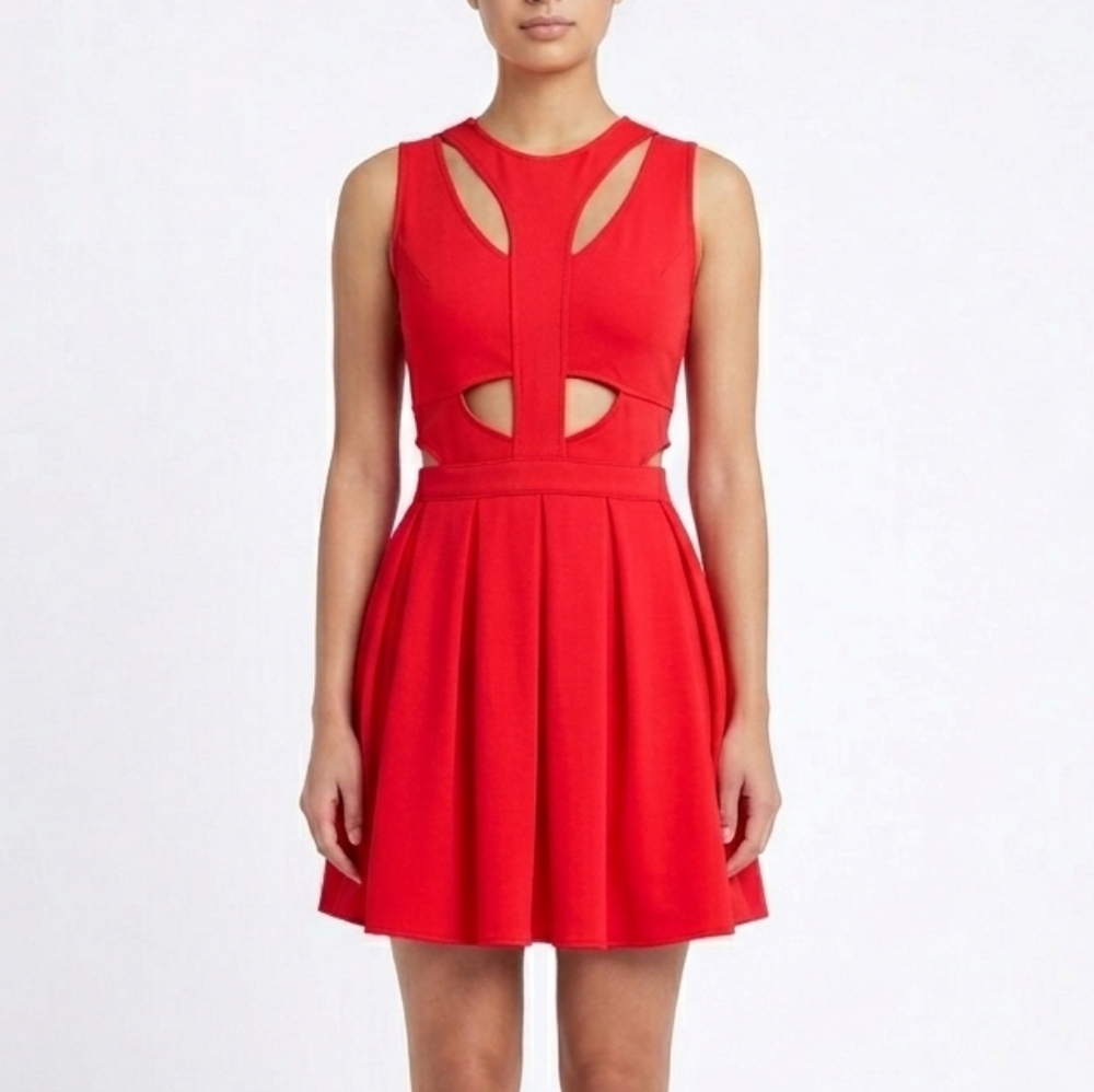 Lovers + Friends Red Cutout Dress Size S Mob Wife Baddie Party Going Out Outfit